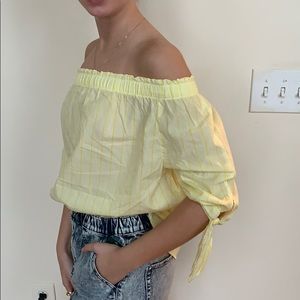 Yellow Off the shoulder blouse